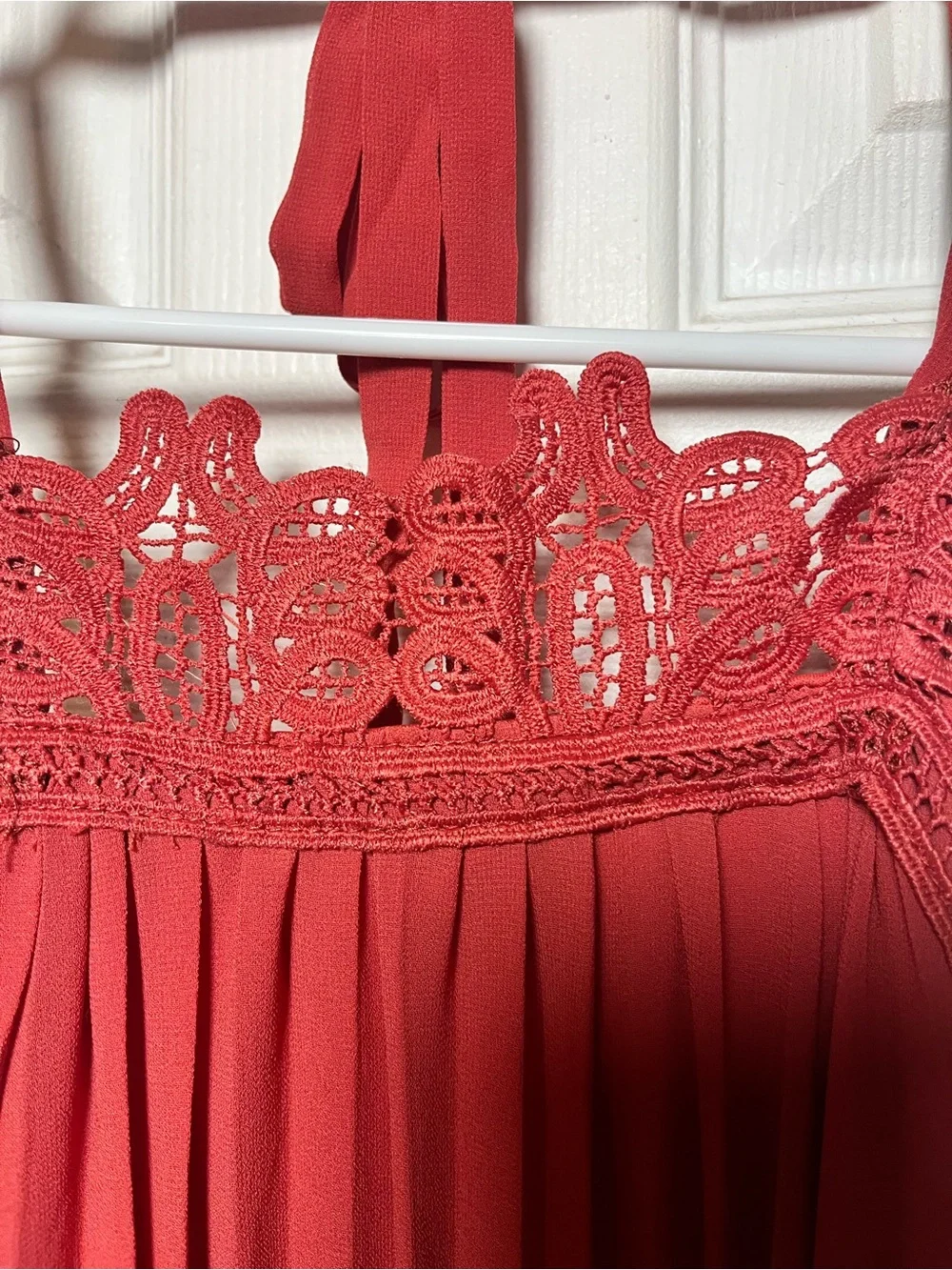 Lulu's Pleated Halter Maxi Dress in Terracotta - Picture 9 of 13